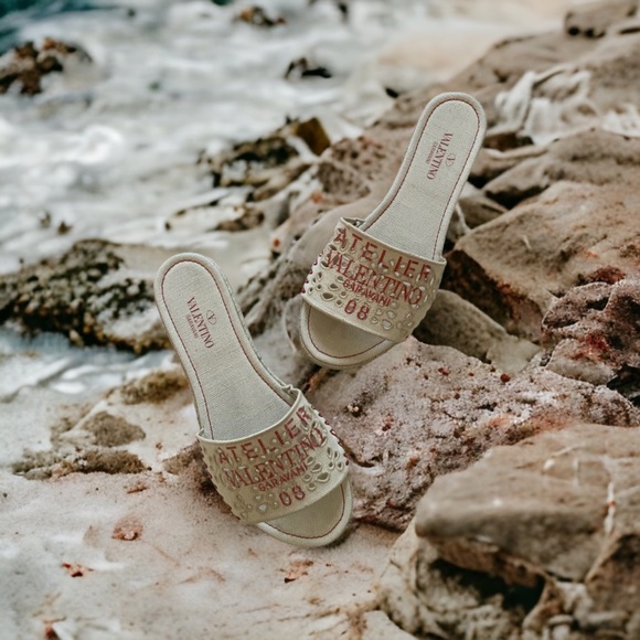 NIB Valentino Garavani Atelier San Gallo Espadrille Flats Size 39 $770.00 - Picture 2 of 6